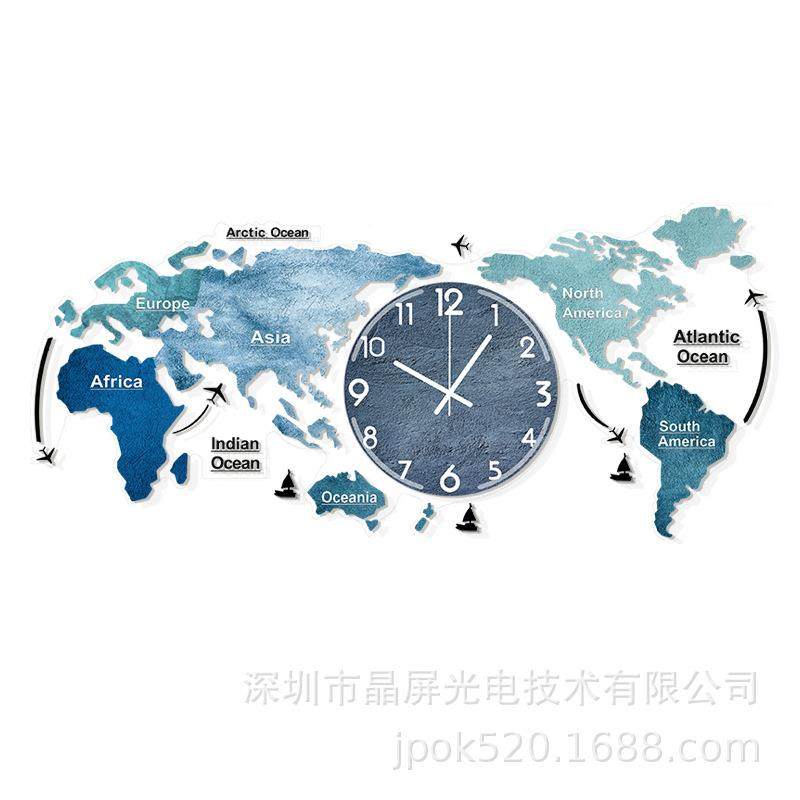 界图蓝青跑车地图挂YS-H6c=7钟地酒店客世大堂现代厅简约挂表挂墙,家居饰品,挂钟,淘宝优惠券,粉丝福利购,淘宝优惠卷