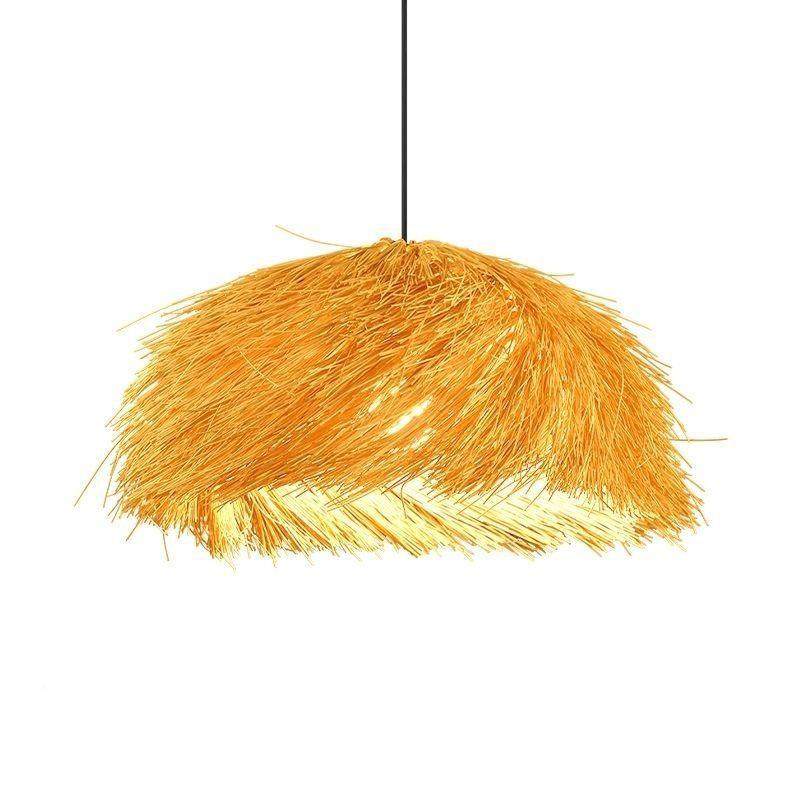 餐厅创复古草艺帽灯灯罩藤个性意吊竹编古藤阁灯民宿东南亚藤编日,家装灯饰光源,智能吊灯,淘宝优惠券,粉丝福利购,淘宝优惠卷