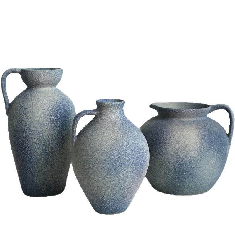 件货源景德PEZ镇侘寂禅意摆双风耳陶粗陶罐插花民宿复古陶瓷花瓶,橡塑材料及制品,工业陶瓷,淘宝优惠券,粉丝福利购,淘宝优惠卷