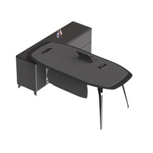 高档轻奢公理室老板主管经单人办公桌总裁桌一套办文件柜大椅班桌