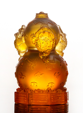 速发三蟾居福琉璃葫芦摆件客厅电视柜酒柜装饰新乔迁品赐礼品工艺