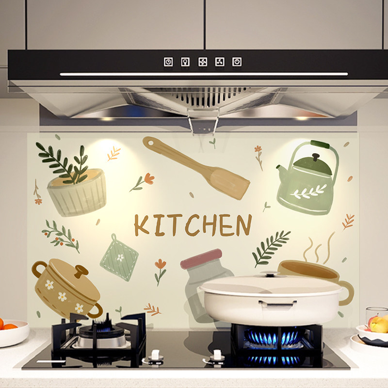 速发厨墙防油贴纸炉灶自燃瓷砖阻粘房面吸油烟机贴纸灶具耐高温易