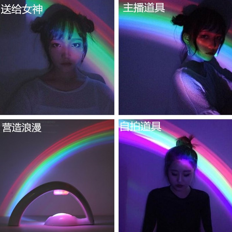 速发创意彩装影楼拍照拍摄主播背景虹墙饰灯个性私房摄影