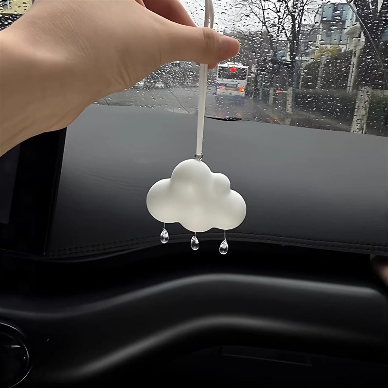 速发云朵雨滴车载挂件高级感车载香薰挂饰挂件车内治愈系装饰品