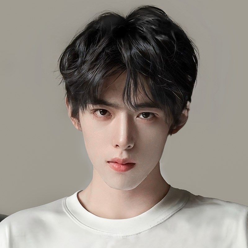 速发假发发全套头式韩版男生日常三七微分碎盖短男造型帅气男士假
