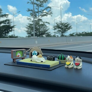 速发贩卖夏摆可生车内饰品日件温馨治愈中控台车载猫咪创意爱日礼