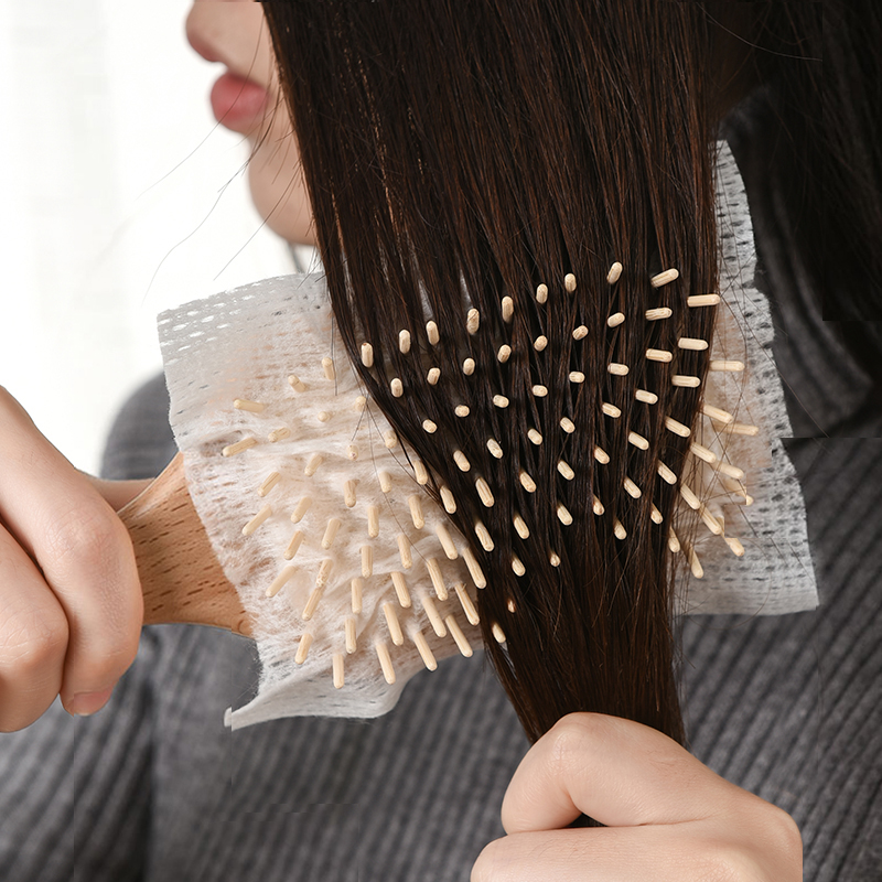 速发50片装气垫梳清洁过气囊梳毛发滤片网滤网清洁片梳子清洁洁清