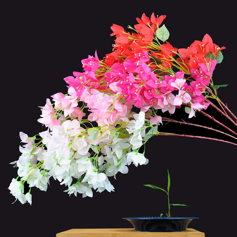速发三摆梅花枝客厅假花角件塑料花干花桃花树枝中式家具摆设装饰