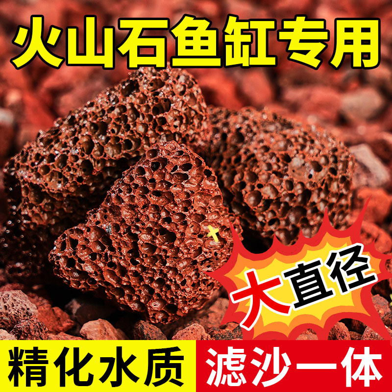 速发火景石鱼缸用专养鱼缸底砂造山沙滤材免水洗颗粒大块底沙