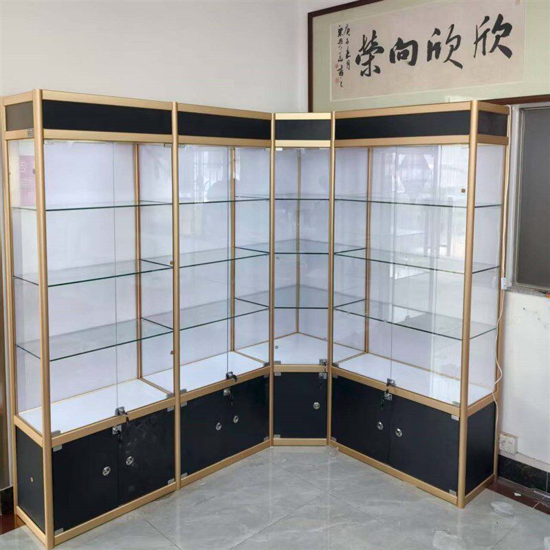 速发玉石摆件玻璃展示柜模型样品展示柜汽车用品陈列货架