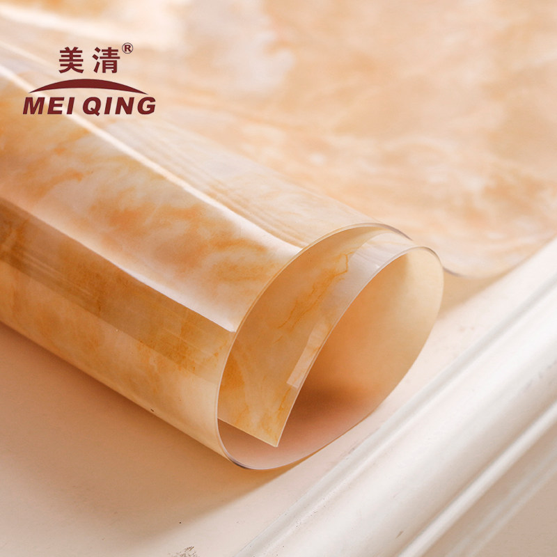 速发客厅茶理垫大理石纹桌布欧式餐桌垫水晶板软大几石仿玻璃防水