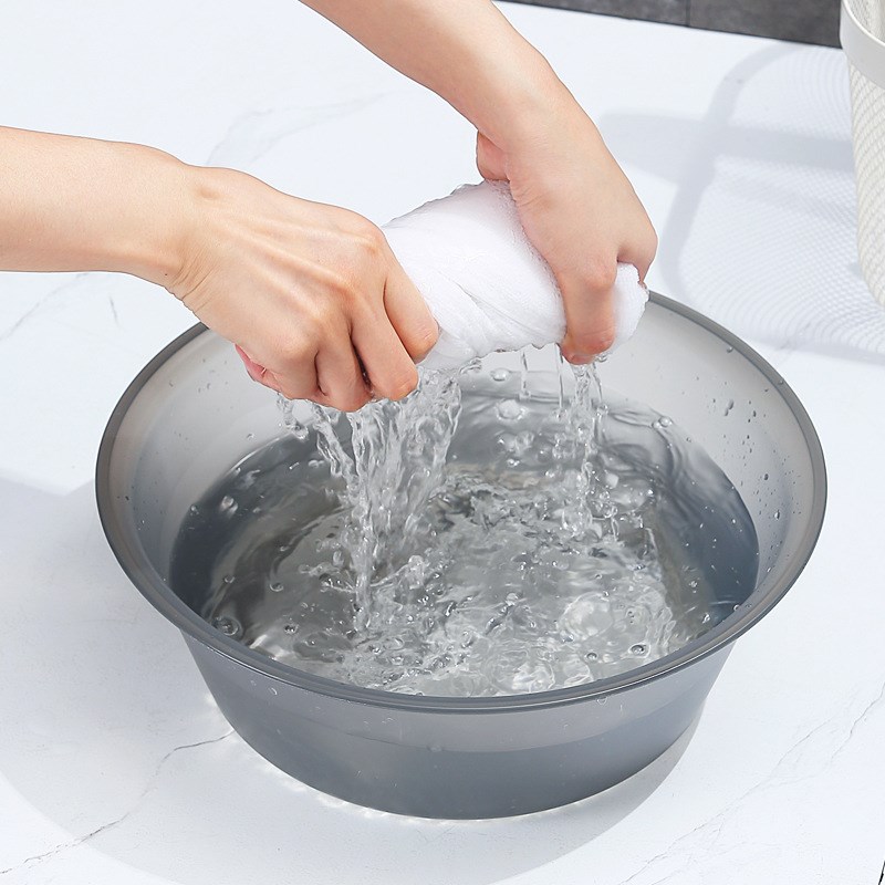 速发学生宿舍透明塑料洗桶套装简约洗衣桶家用水脸盆厨房洗菜盆泡