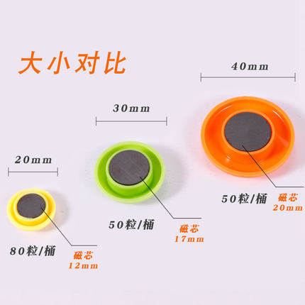 速发白板吸铁石磁铁磁钉冰箱贴黑板磁扣老师用教学用具笑脸字母数