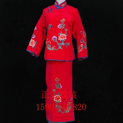 速发戏曲京剧戏服演戏丫鬟衣 花旦剧装戏衣 出服小旦衣 袄裙裤 小