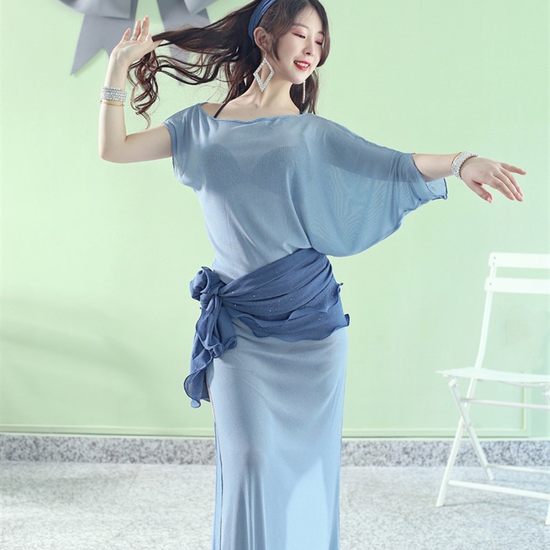 速发肚皮舞服装练功服b021年新款2ad俗袍子民i表演出服东方舞蹈服
