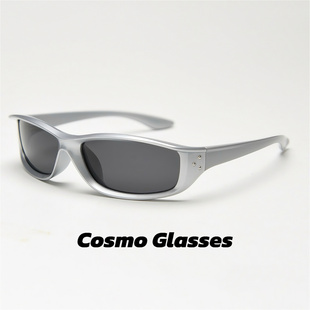 美式甜酷骑行遮阳墨镜男Y2K辣妹复古太阳眼镜女未来感时尚配近视