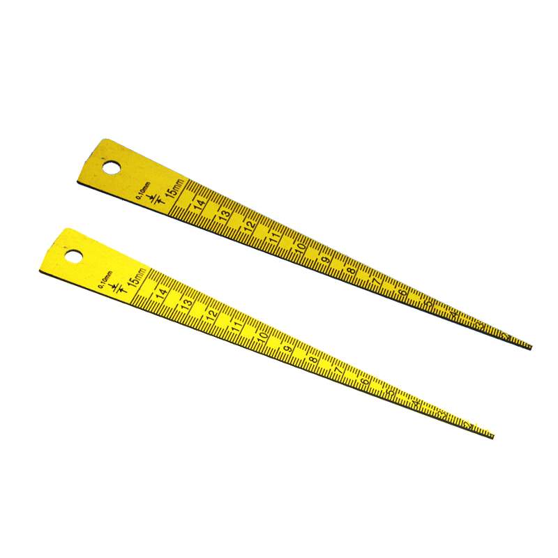 双色板孔尺 内径间隙孔尺1-15mm组合直尺 汽车模具行业量具