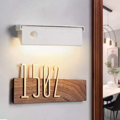 门牌壁灯感应灯充电入户门氛围灯大门前进户门外自动智能无线人体