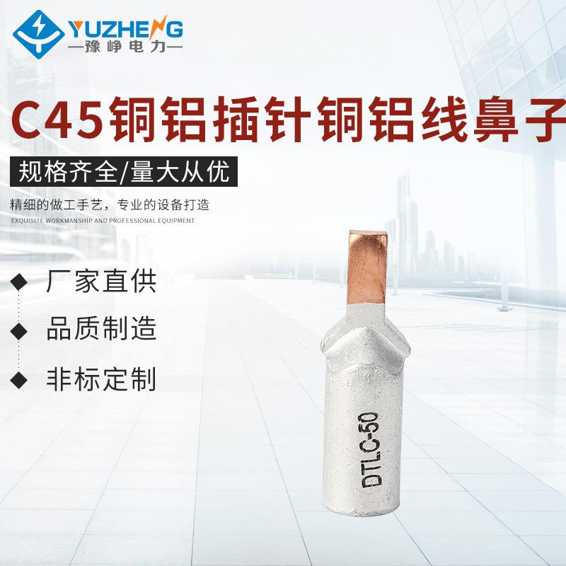 C45铜铝插针铜铝线鼻子接线端子铜铝鼻子电能表用针式铜铝端子