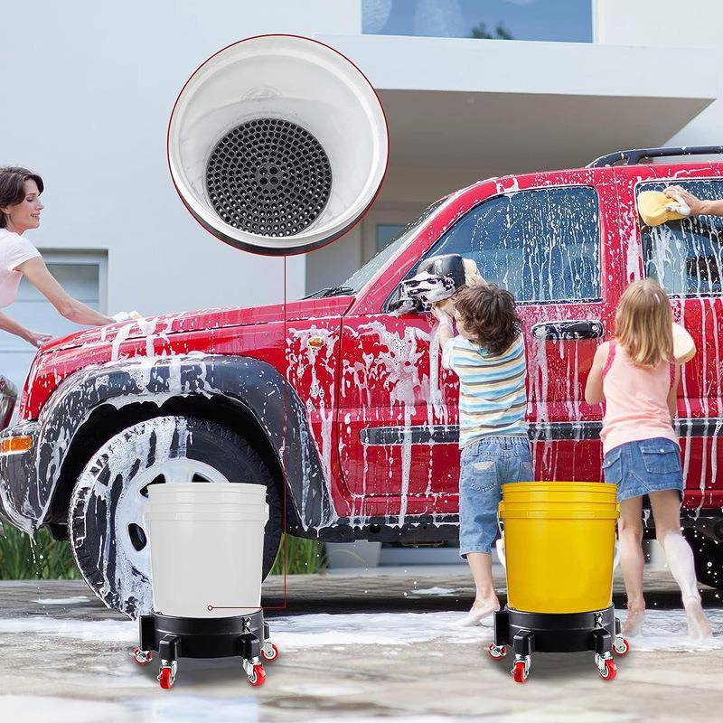 洗车桶滑轮底座托洗车桶小洗车XPG桶放置架车带轮子滑动