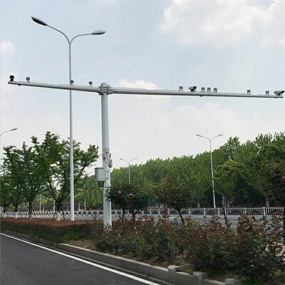 交通监控立杆道口路八角杆3.5米4米米5米66.5卡道路八角米L型悬臂