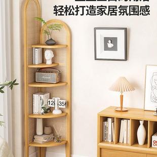 藤编物形三角置架客厅屏风墙角卧室拐角角柜转柜角落墙边书柜278T