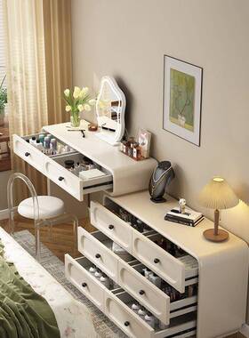 组法式油梳妆台新风款轻奢化妆桌卧室斗奶柜收纳柜斗柜XJV储藏柜
