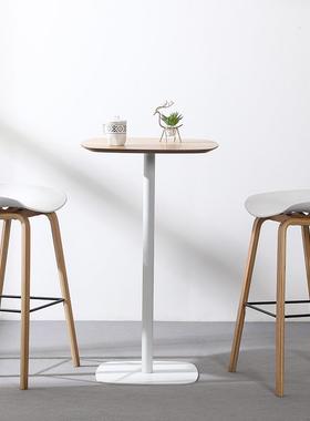 BST家用小户型桌桌餐桌白色小方吃饭桌子简圆桌约会议洽谈网红餐