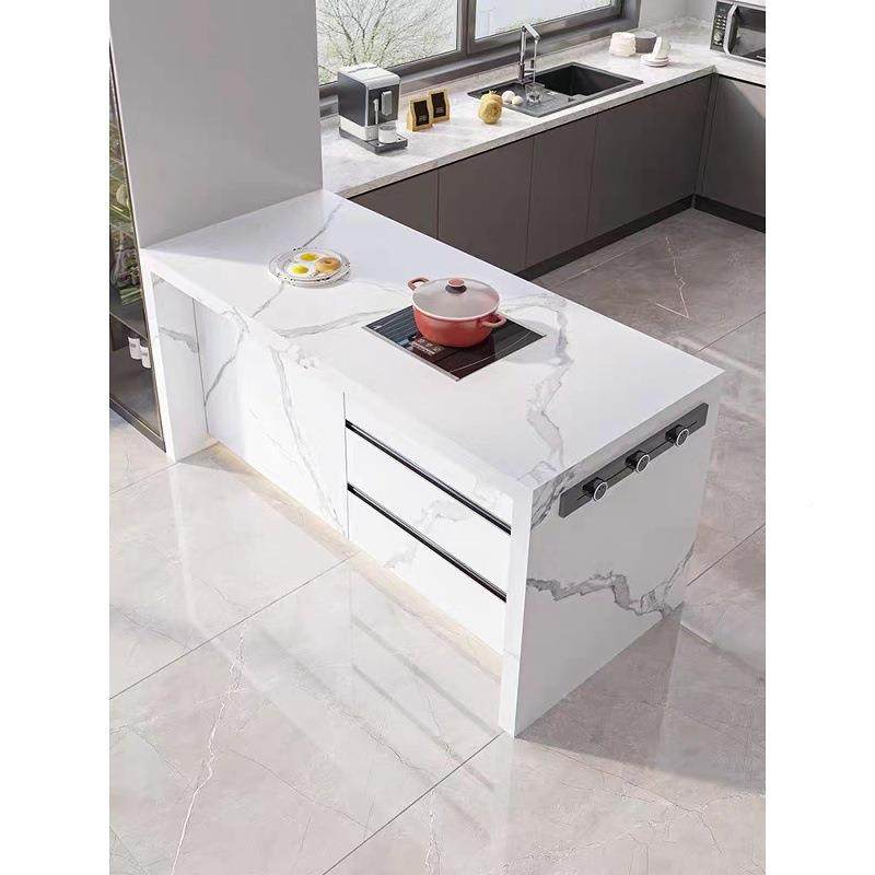 大理开石餐边柜吧台桌家用中岛台餐DKX桌一体式岛独台放柜单吧台