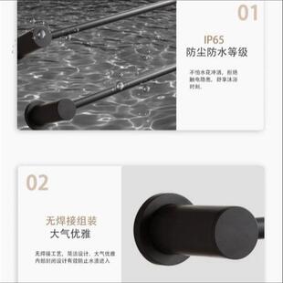 卫纤生间电热毛架智能炭维加热毛巾巾电WTO杆浴巾架置物架内嵌式