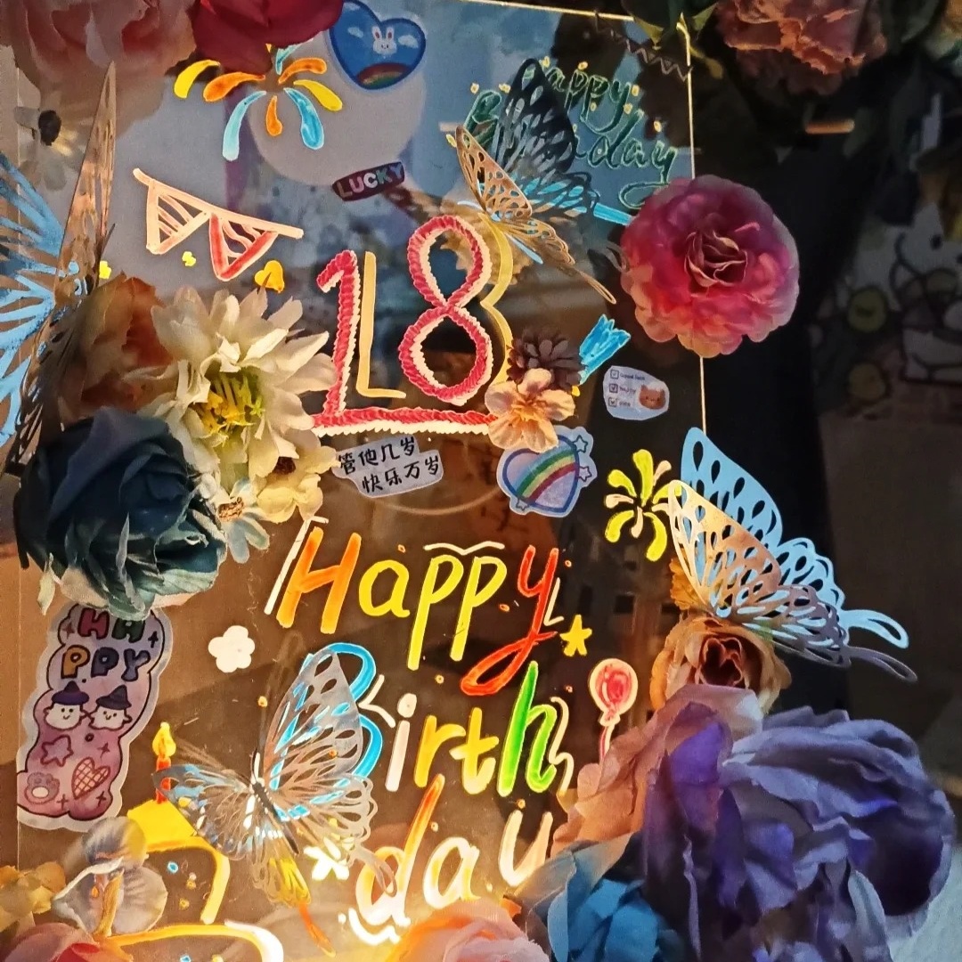 亚克力板透明装饰画手工diy自制蝴蝶生日七夕礼物送闺蜜男女朋友