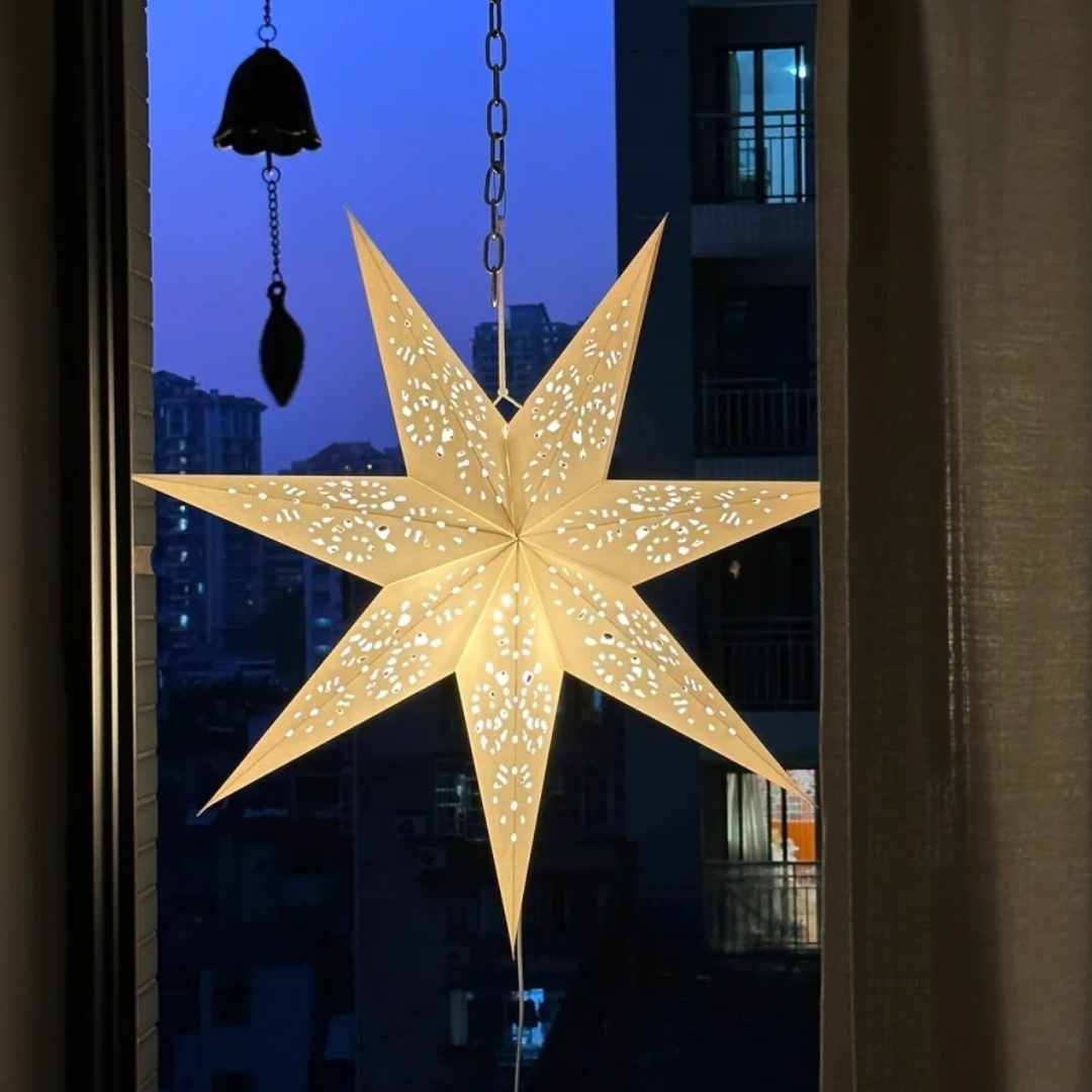 圣诞夜氛围感北欧五角星星灯