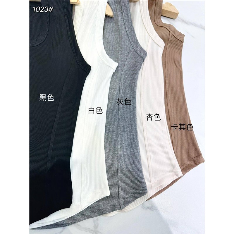 热销大码外穿吊带背心女内搭夏季胖mm显瘦遮肚P不规则短款运动无