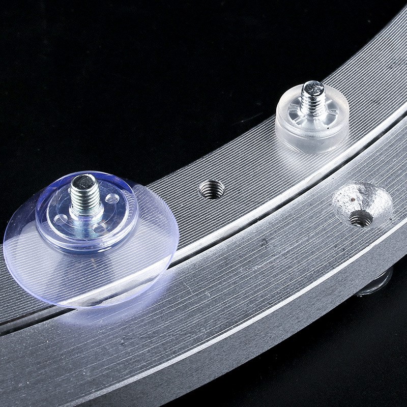 热销餐桌转盘底座配件垫脚胶粒铝合金不锈钢塑料轴承脚垫圆桌玻璃