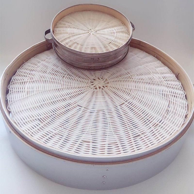热销【10张】仿藤编18cm--62蒸笼垫蒸包垫不粘底笼屉蒸笼垫硅胶垫