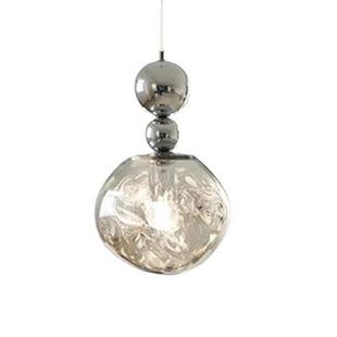 卧室床头中古小吊灯轻奢设计师款 客厅背景墙太空长线银色熔岩吊灯