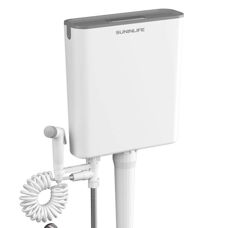 厕所冲水箱家用卫生间蹲便器蹲坑抽水马桶节能挂墙式大冲力套装