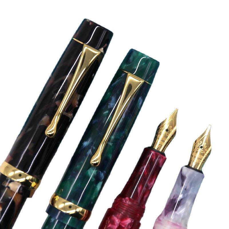 小豆腐亚克力钢笔练字书法笔旋转笔帽宝珠笔树脂赛璐璐钢笔
