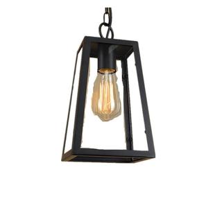 loft美式 铁艺工业风餐厅吊灯客厅饭店玻璃箱复古灯 创意个性