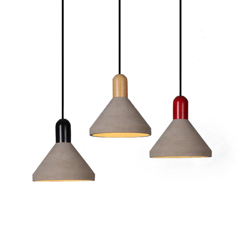 水泥吊灯网红咖啡奶店茶创艺术010个性北欧灯工业风实木水泥灯具