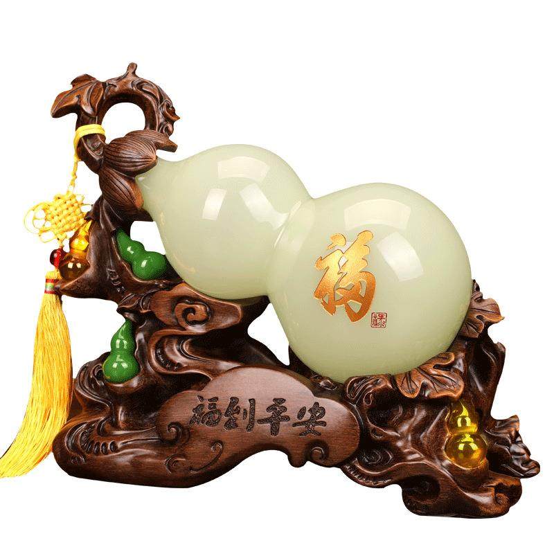 琉璃玉葫芦福到财到摆件开业乔迁礼品客厅酒柜玄关装饰品摆设,家居饰品,装饰摆件,淘宝优惠券,粉丝福利购,淘宝优惠卷