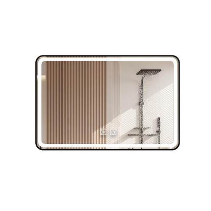 方形发光镜卫生间铝合金led镜一体智能镜子厕所灯镜防雾镜发热