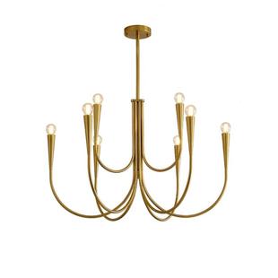 餐厅灯卧室别墅样板房吊灯 杂志款 美式 吊灯仿铜乡村蜡烛客厅灯法式