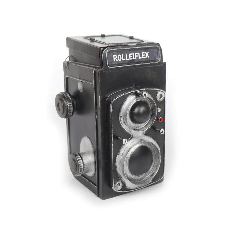 复古老式相机模型铁皮工艺品酒吧咖啡厅影院怀旧陈列摆件摄影道具