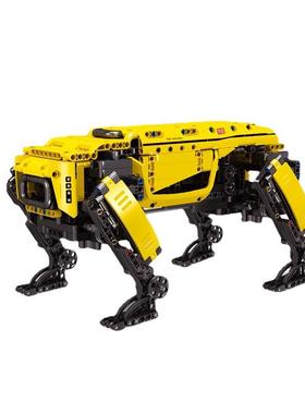 宇星15066-15067机械动力机器狗遥控电动儿童益智拼装小颗粒积木