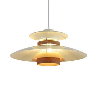 轨道吊灯胡桃木ph5吊灯现代简约北欧餐桌饭厅极简创意奶油餐厅灯