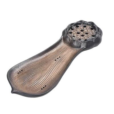 窑变陶瓷莲心干泡台茶盘家用茶具日式复古创意禅意茶台储水沥水盘