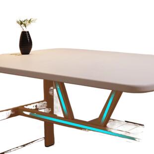 家用小户型餐桌吃饭桌子商用餐馆桌椅组合长方形简约铁艺餐桌椅子