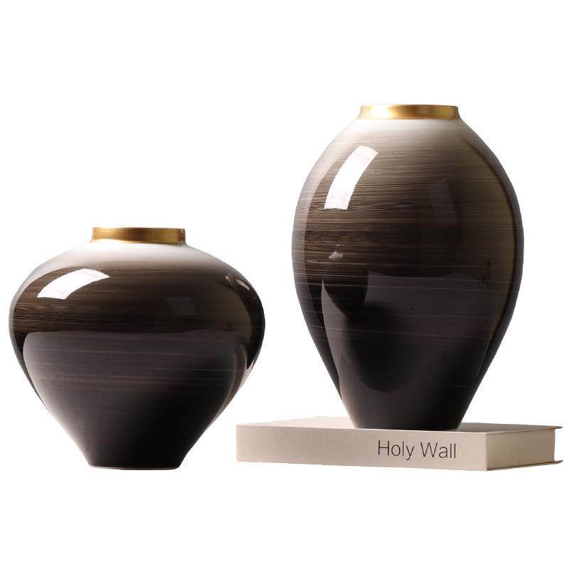 北欧现代创意电视柜圆形陶瓷花瓶摆件客厅插花干花家居装饰品摆设,橡塑材料及制品,工业陶瓷,淘宝优惠券,粉丝福利购,淘宝优惠卷