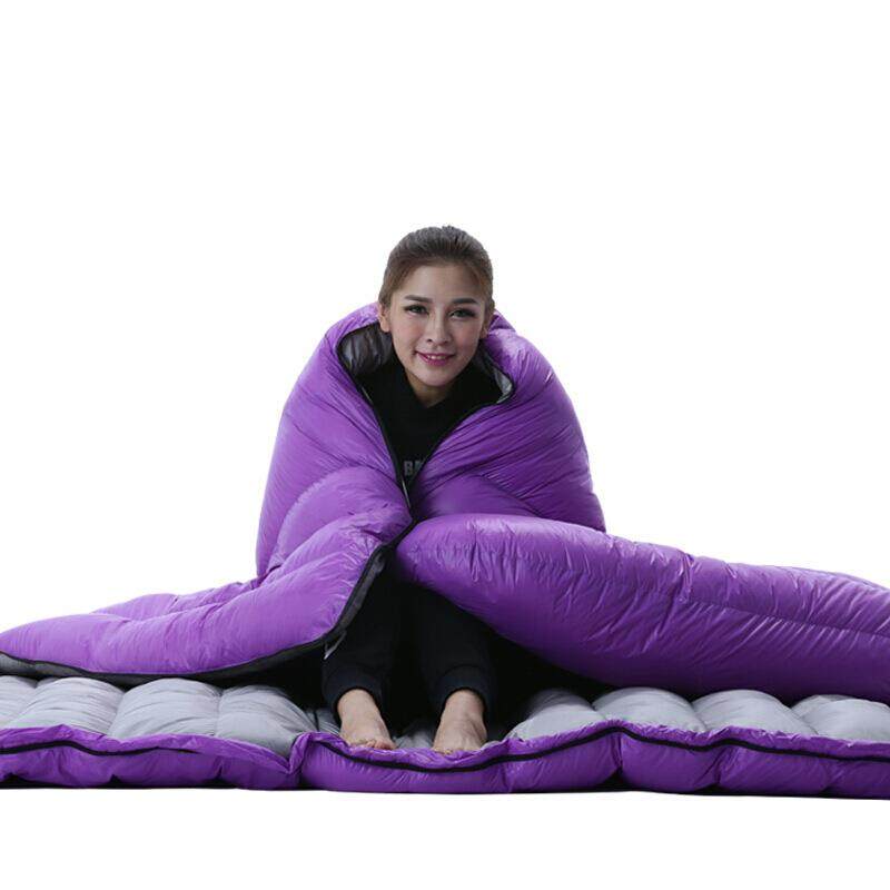 CS108羽绒双人睡袋户外成人旅行野营睡袋午休信封式睡袋